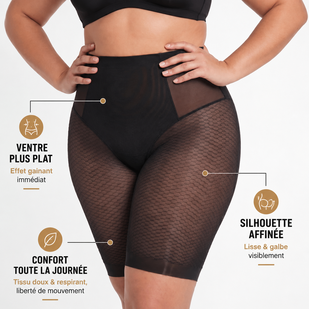 Culotte Effet Peau Lisse Anti-Cellulite