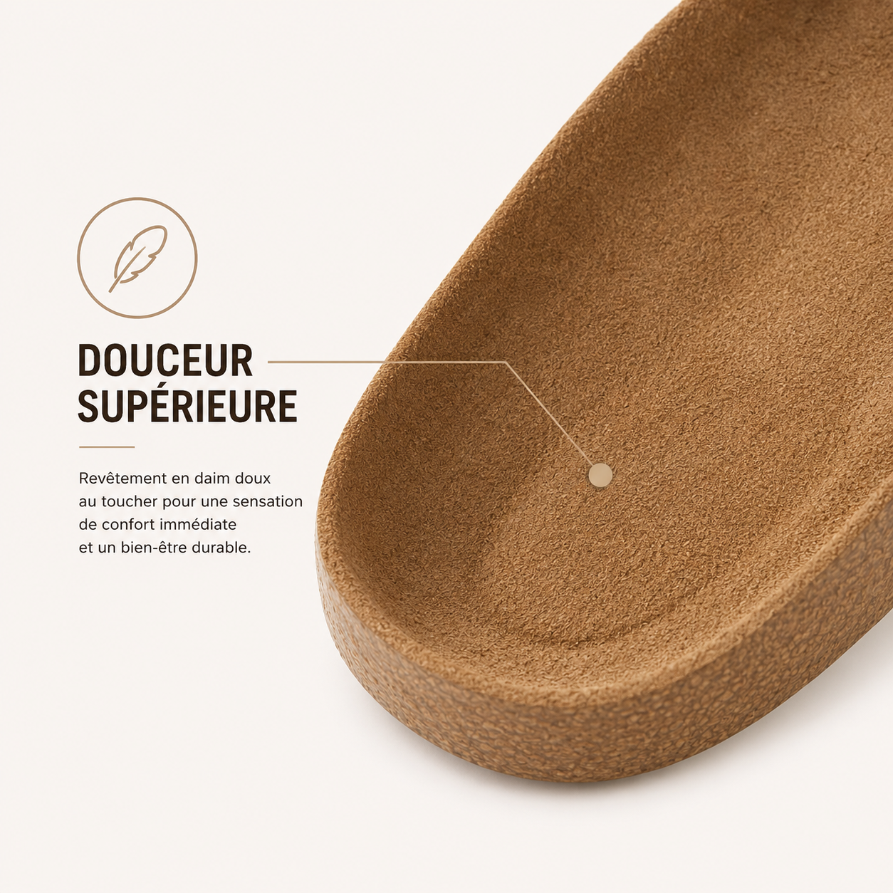 Sabot en daim ultra confort