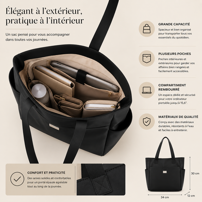 Sac à main multi-compartiments