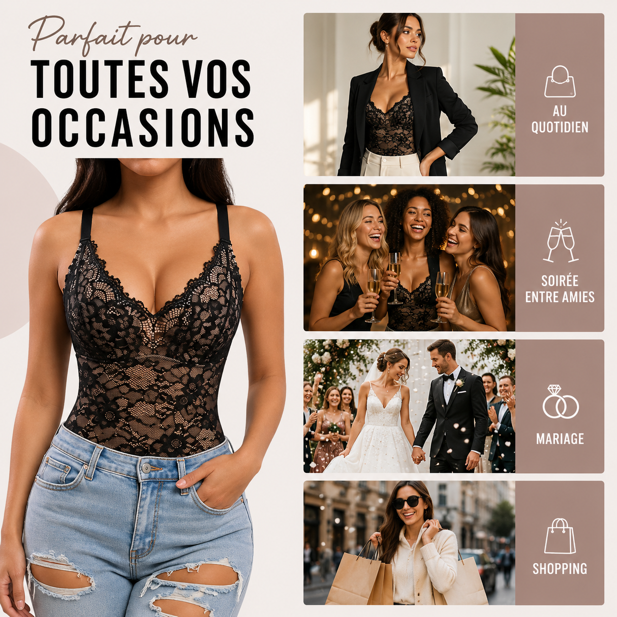 Body en dentelle ultra-sculptant
