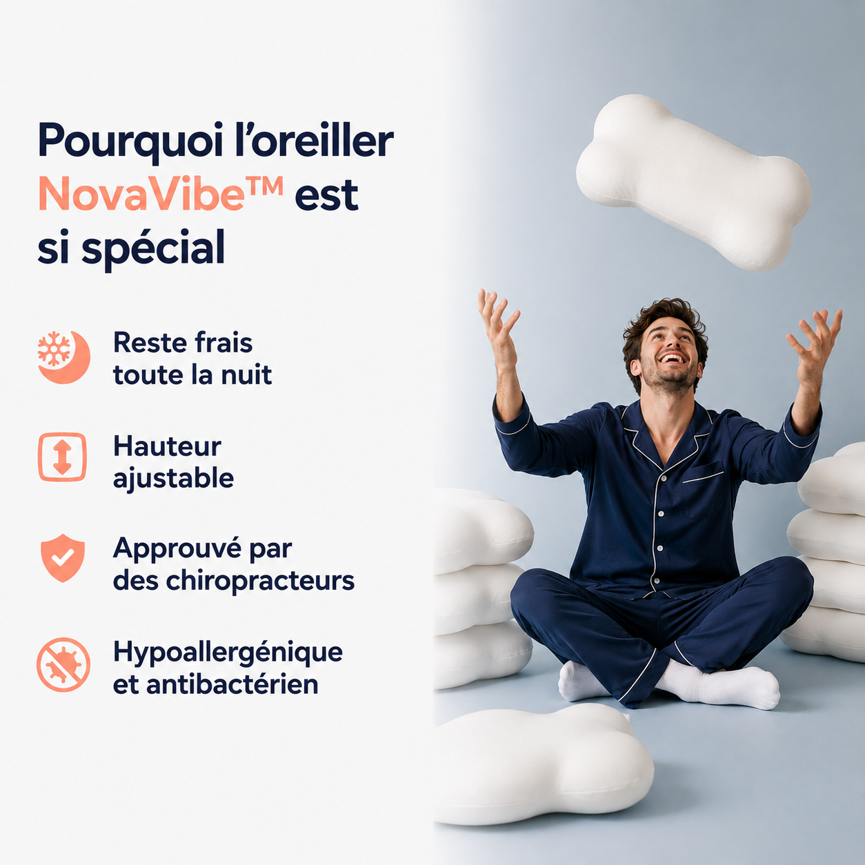 Coussin premium ergonomique d'été