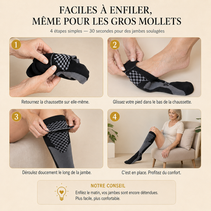 Chaussette de compression ultra confort