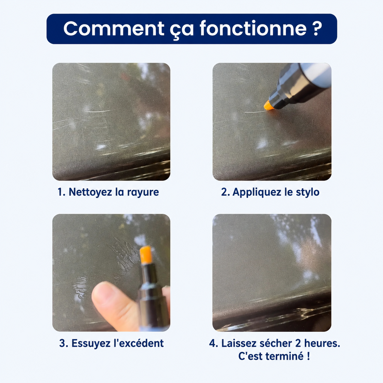 Stylo magique efface-rayures
