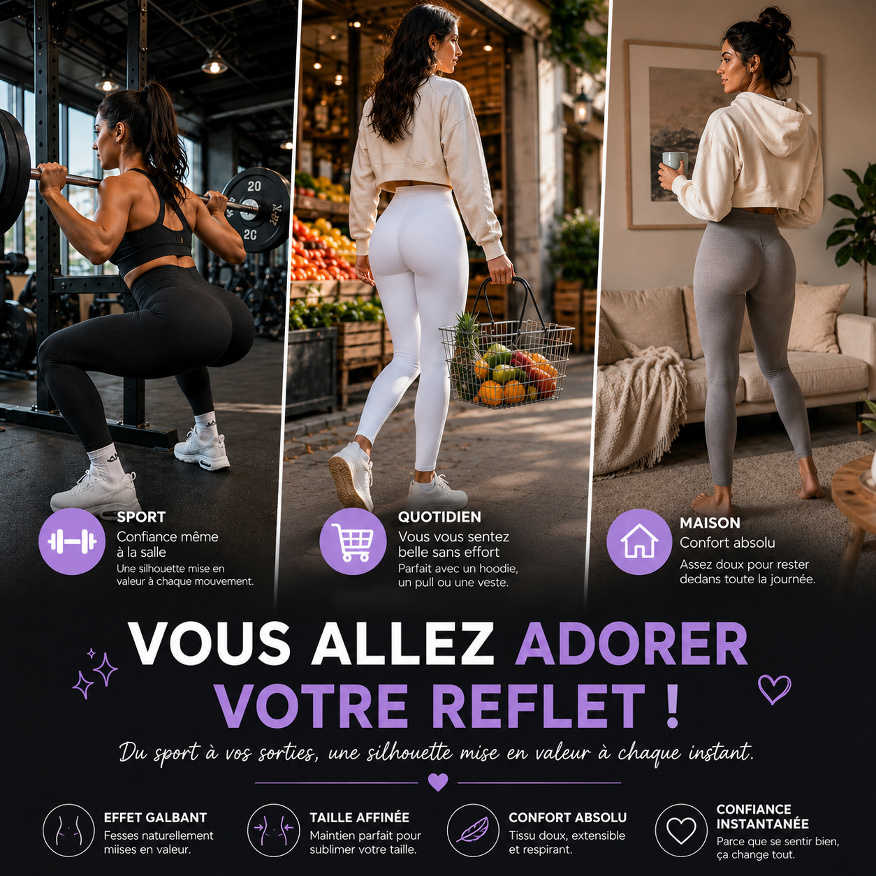 Legging Ultra Galbant à Effet Push-Up