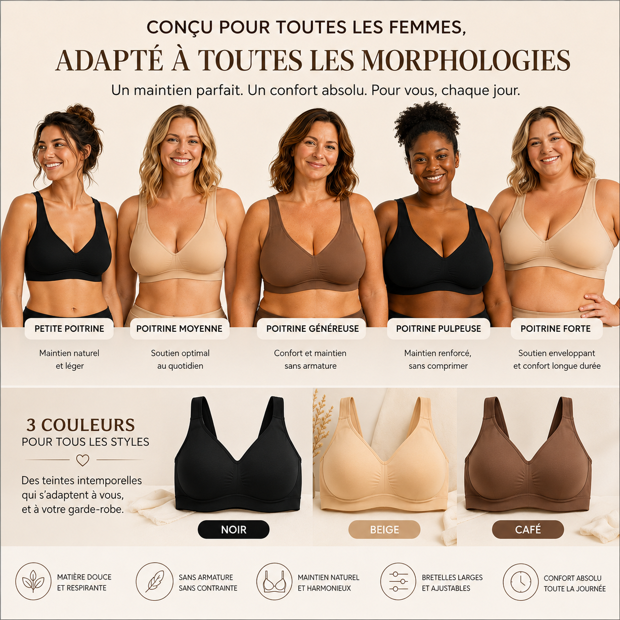 Soutien-gorge Anti-Marques & Maintien Naturel