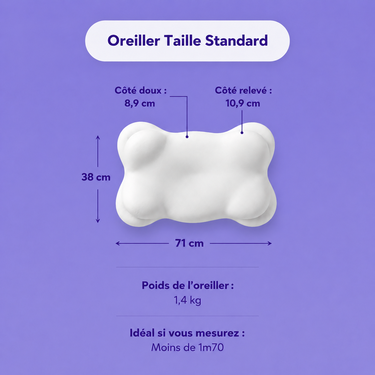 Coussin premium ergonomique d'été